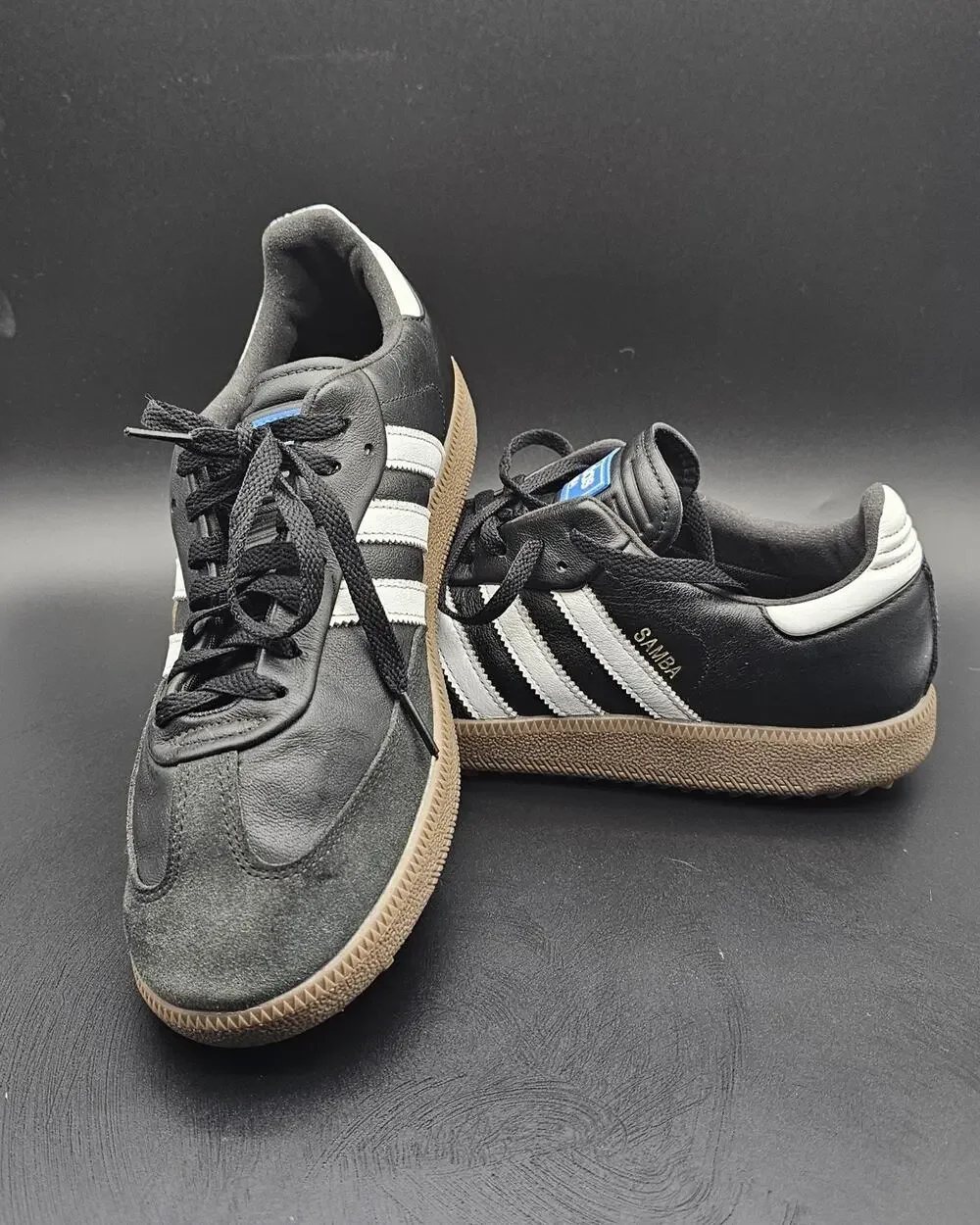 Adidas Samba Spikeless Golf Shoes Mens Size 10 Black White Gum Sneakers